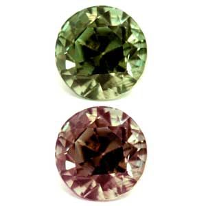 Round Green Alexandrite 0.54ct loose gemstone