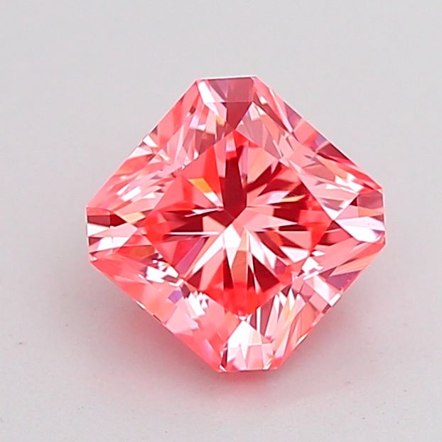 Square Radiant Fancy Vivid Pink Lab-grown Diamond 1.01ct VS1 loose diamond