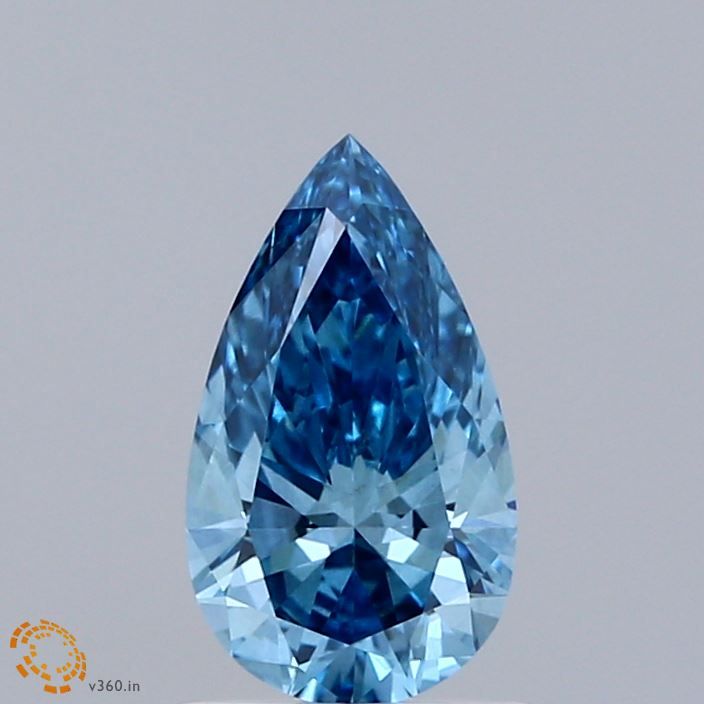 Pear Fancy Vivid Blue Lab-grown Diamond 1.02ct VS2 loose diamond