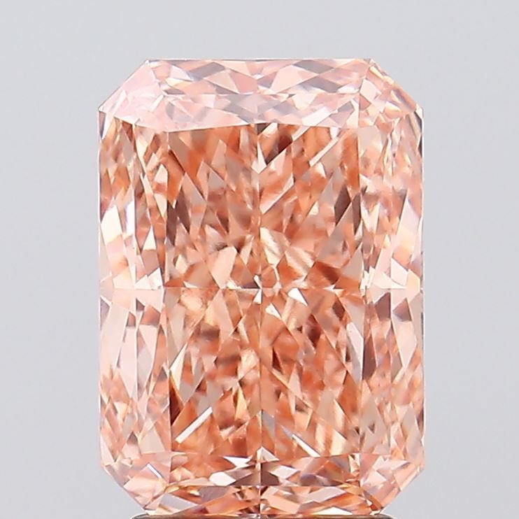 Radiant Fancy Orangey Brown Lab-grown Diamond 3.06ct VVS2 loose diamond