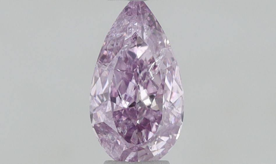 Pear Fancy Intense Pink Purple Natural Diamond 0.24ct I2 loose diamond