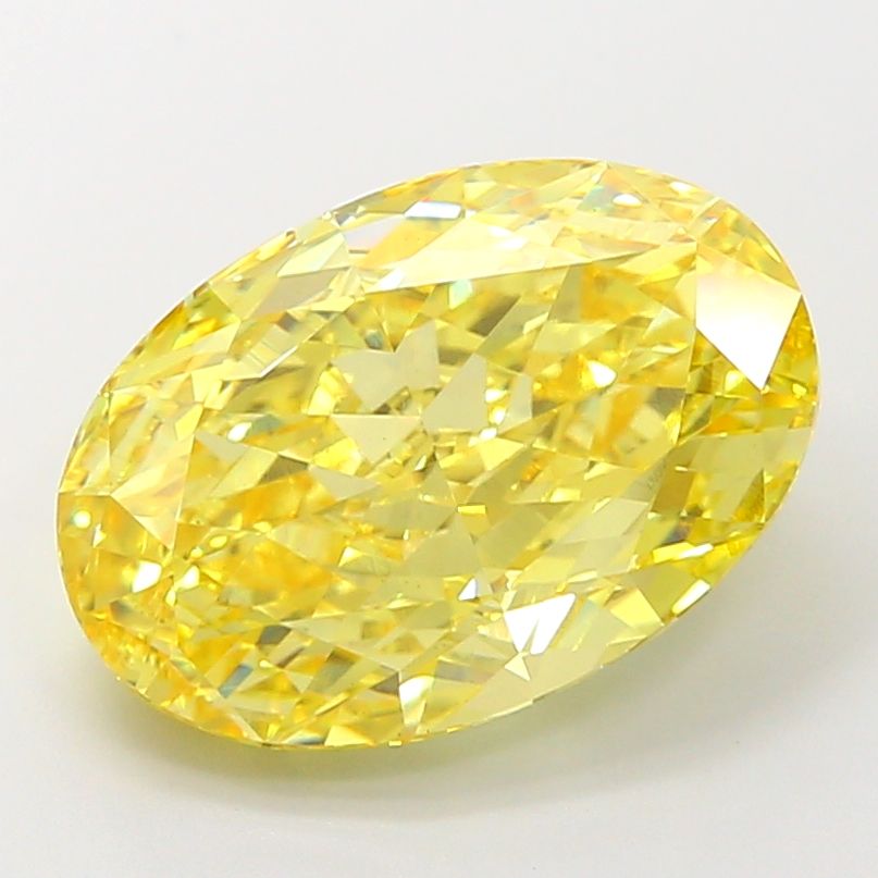 Oval Fancy Vivid Yellow Lab-grown Diamond 6.52ct VS1 loose diamond