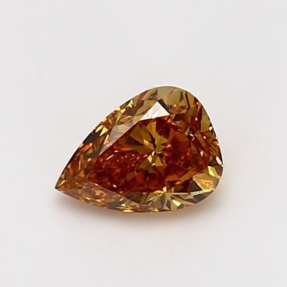 Pear Fancy Deep Yellow Orange Natural Diamond 0.68ct SI1 loose diamond