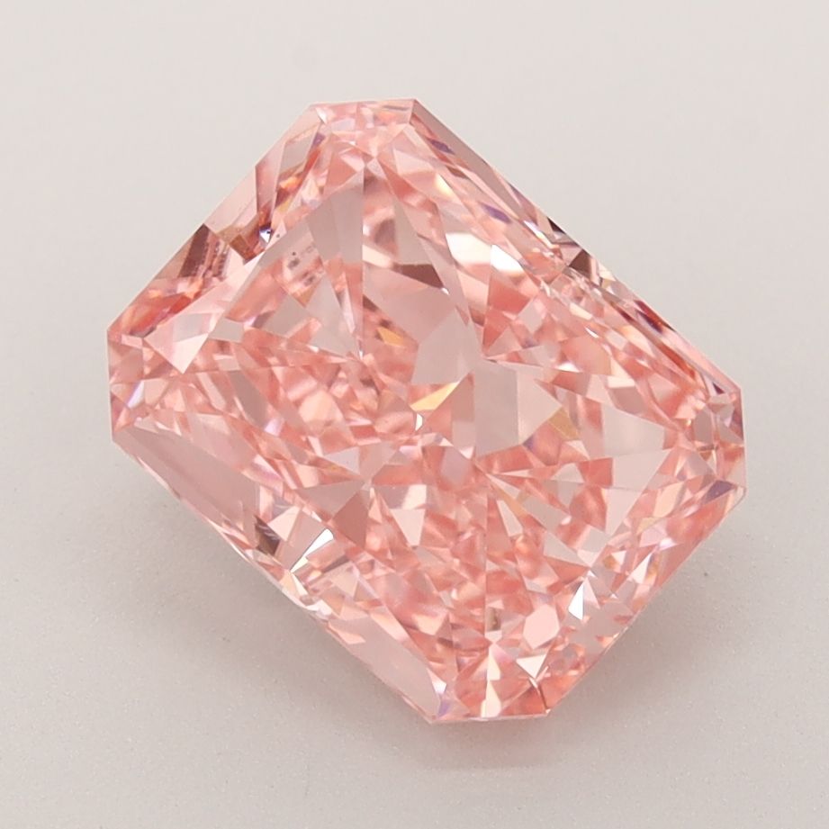 Radiant Fancy Vivid Pink Lab-grown Diamond 3.07ct VS1 loose diamond