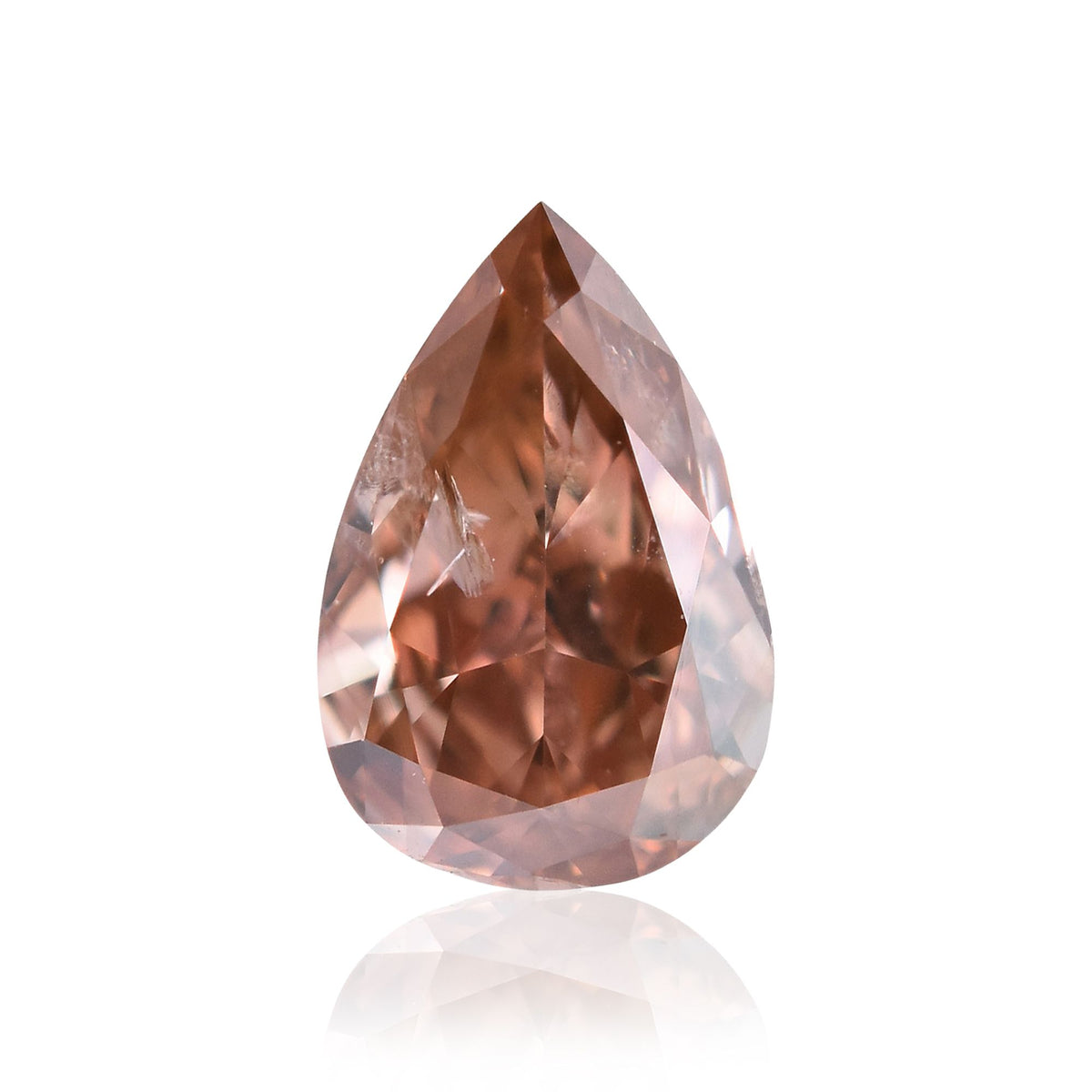 Pear Fancy Deep Pink Brown Natural Diamond 0.3ct loose diamond