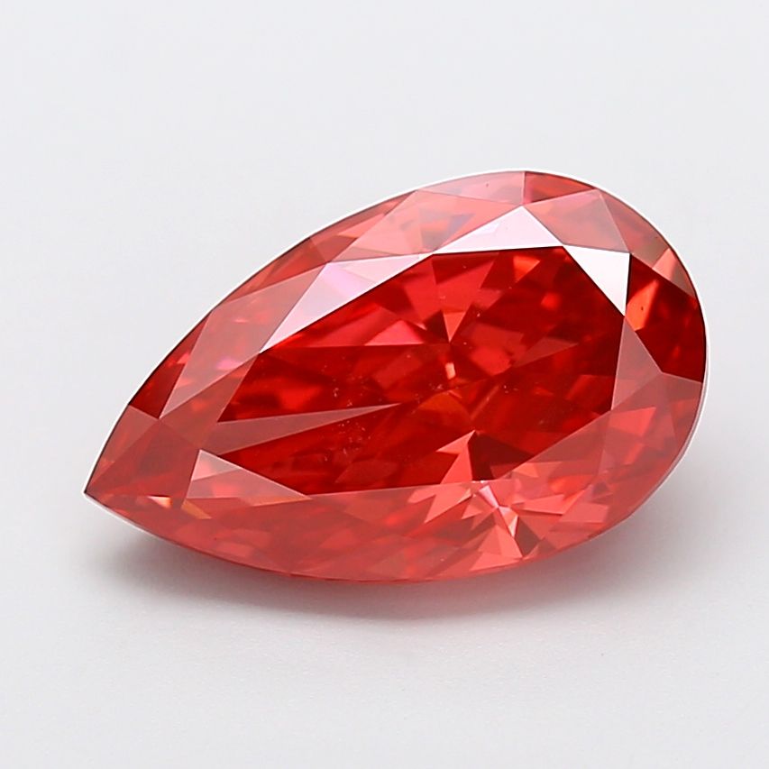 Pear Fancy Vivid Red Lab-grown Diamond 5.05ct VS1 loose diamond