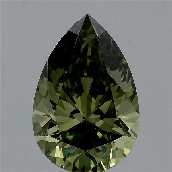 Pear Fancy Vivid Green Lab-grown Diamond 2.09ct VVS2 loose diamond