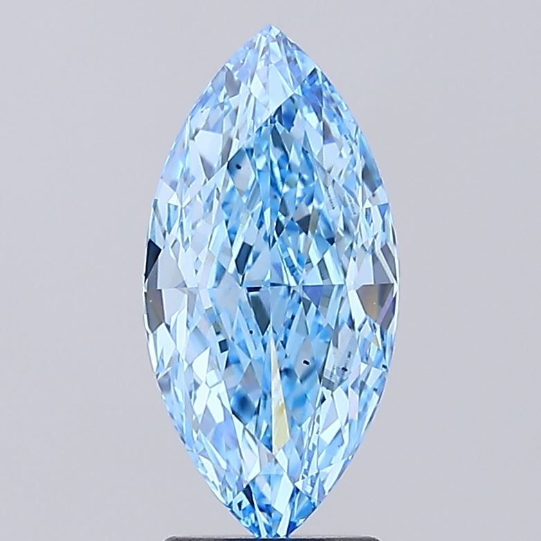 Marquise Fancy Vivid Blue Lab-grown Diamond 3.04ct VS2 loose diamond