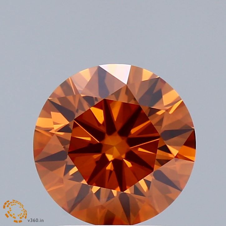 Round Fancy Orange Lab-grown Diamond 2.04ct VS1 loose diamond