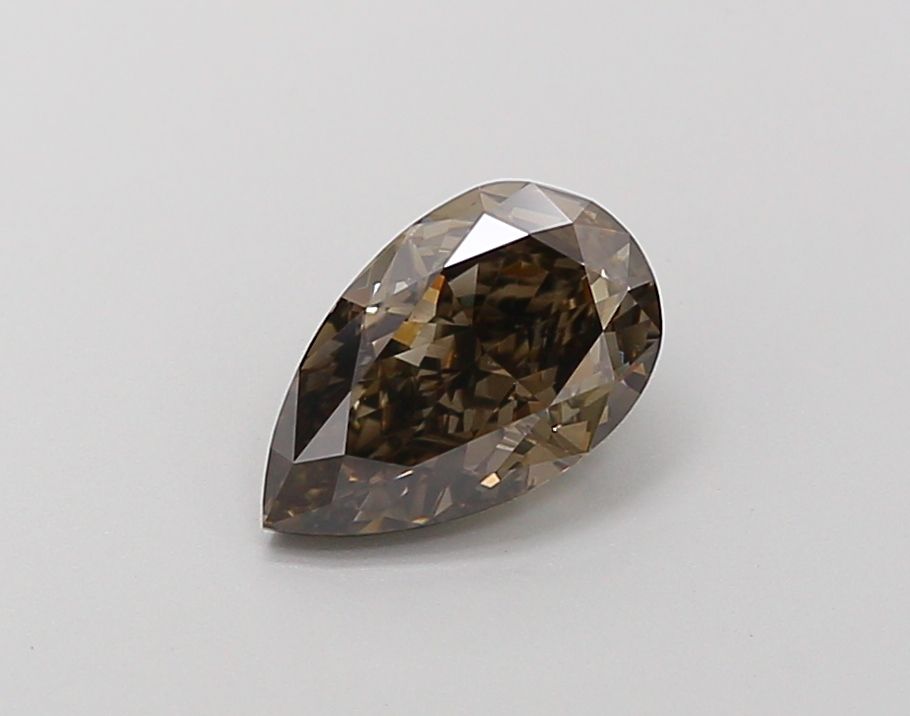 Pear Fancy Vivid Black Lab-grown Diamond 0.52ct VS2 loose diamond