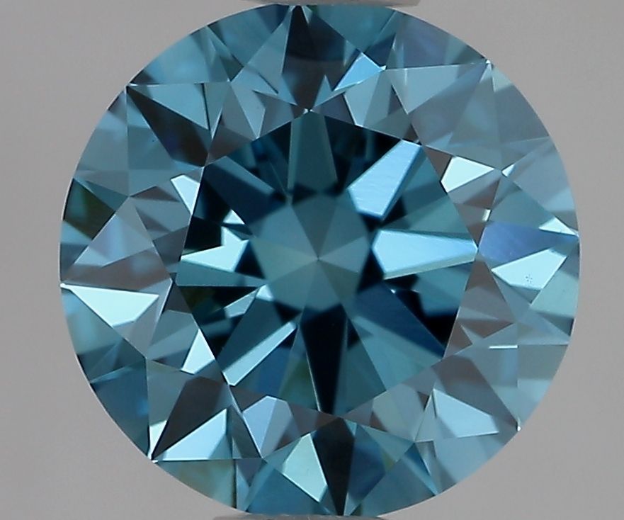 Round Fancy Vivid Blue Lab-grown Diamond 1.92ct VS1 loose diamond