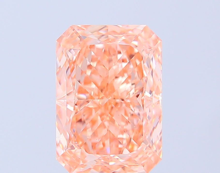 Radiant Fancy Pink Brown Lab-grown Diamond 4.6ct VVS2 loose diamond