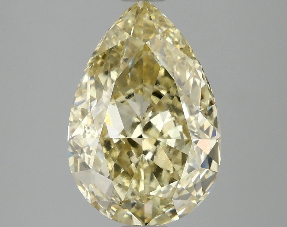 Pear Fancy Vivid Yellow Lab-grown Diamond 3.09ct VS1 loose diamond