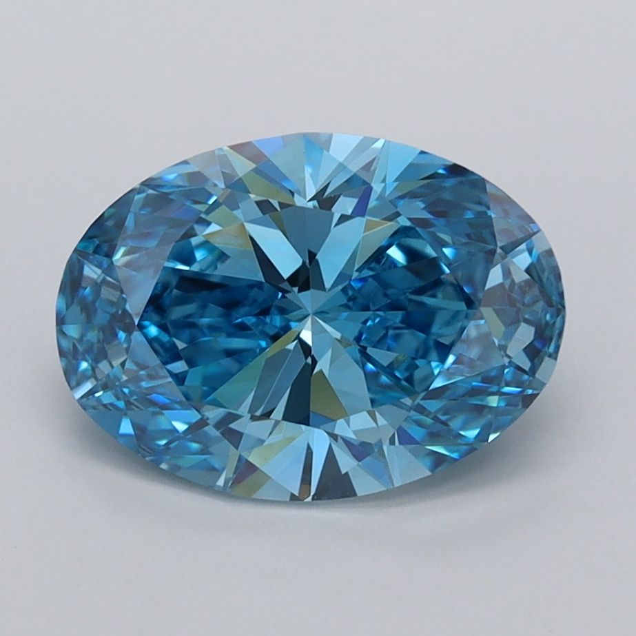 Oval Fancy Vivid Blue Lab-grown Diamond 1.99ct VVS2 loose diamond