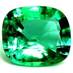 Cushion Green Emerald 0.65ct loose gemstone