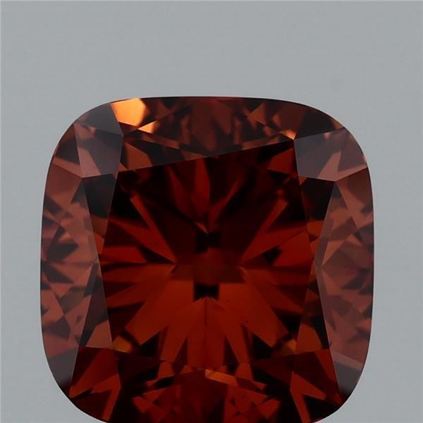 Cushion Fancy Orangey Brown Lab-grown Diamond 3.38ct VS2 loose diamond