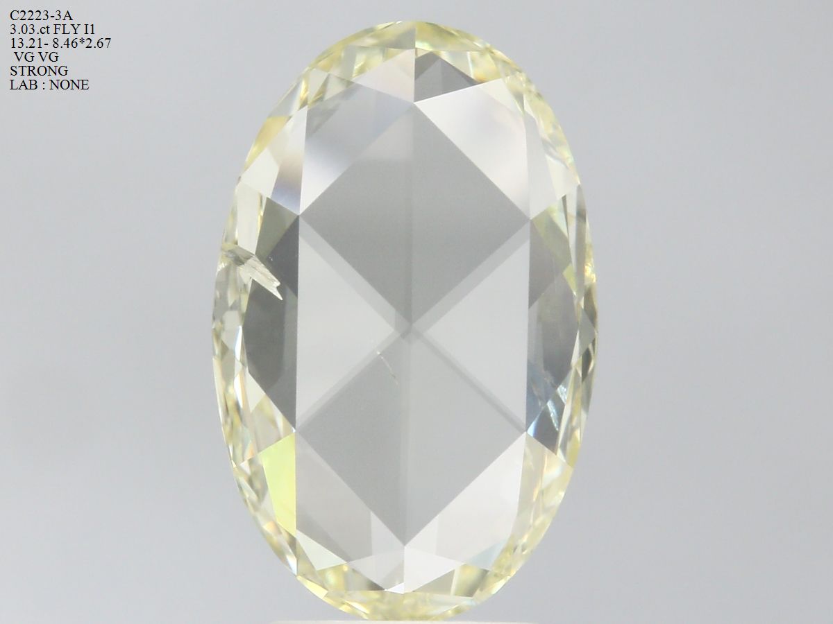 Rose Fancy Light Yellow Natural Diamond 3.03ct I1 loose diamond