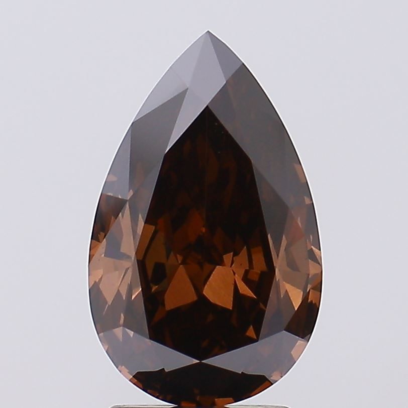 Pear Fancy Deep Brown Lab-grown Diamond 2.68ct VS1 loose diamond