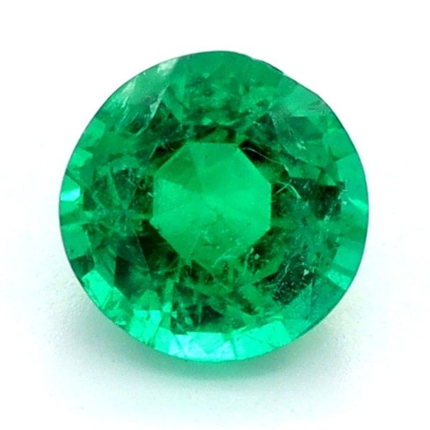 Round Green Emerald 0.34ct loose gemstone
