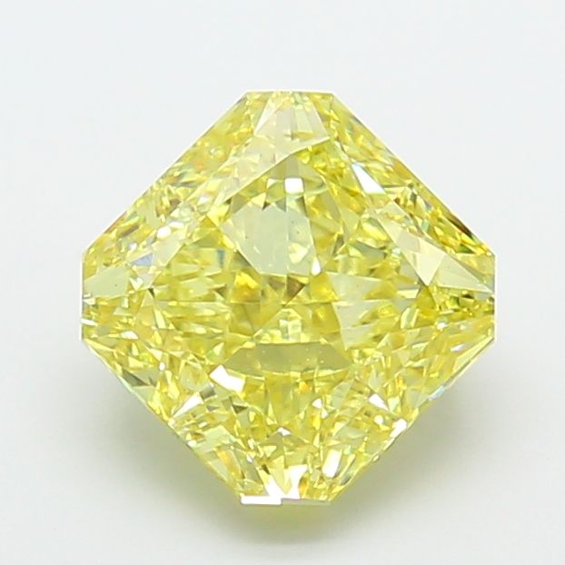 Square Radiant Fancy Intense Yellow Lab-grown Diamond 4.01ct VS1 loose diamond