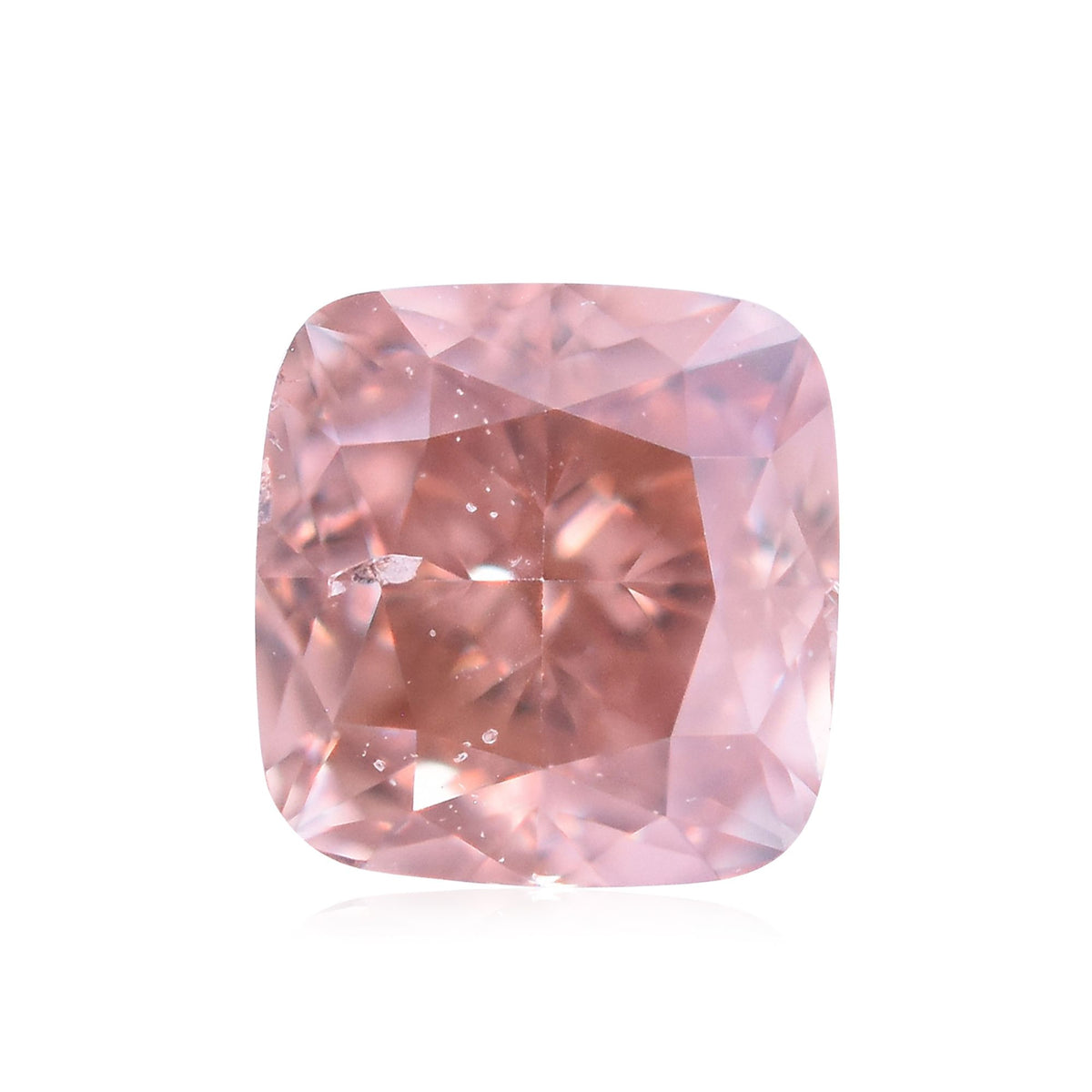Cushion Fancy Orangey Pink Natural Diamond 0.2ct SI1 loose diamond