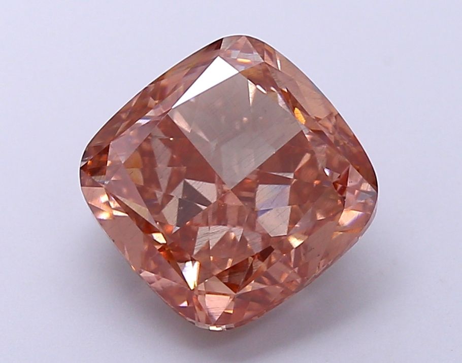 Cushion Fancy Pink Brown Lab-grown Diamond 5.53ct SI1 loose diamond