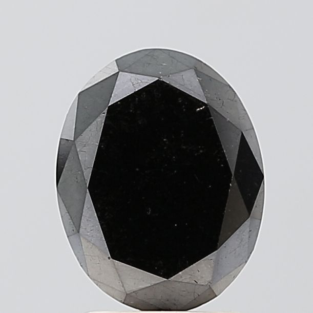 Oval Black Natural Diamond 2.14ct VVS2 loose diamond
