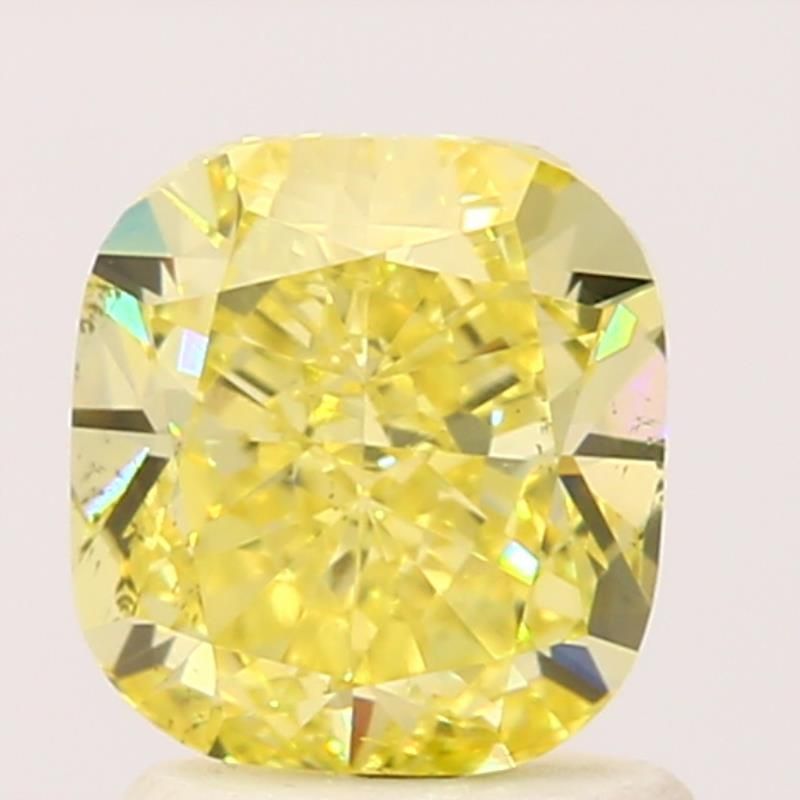 Cushion Fancy Intense Yellow Natural Diamond 1.46ct SI2 loose diamond