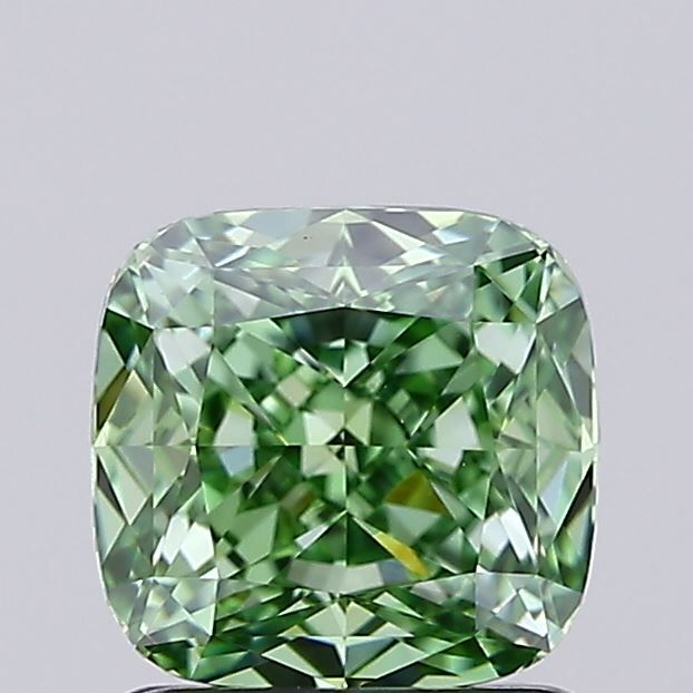 Cushion Fancy Vivid Green Lab-grown Diamond 1.16ct VVS1 loose diamond