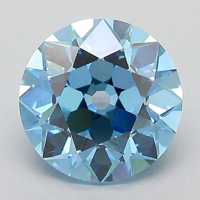 European Cut Fancy Vivid Blue Lab-grown Diamond 2.01ct VS1 loose diamond