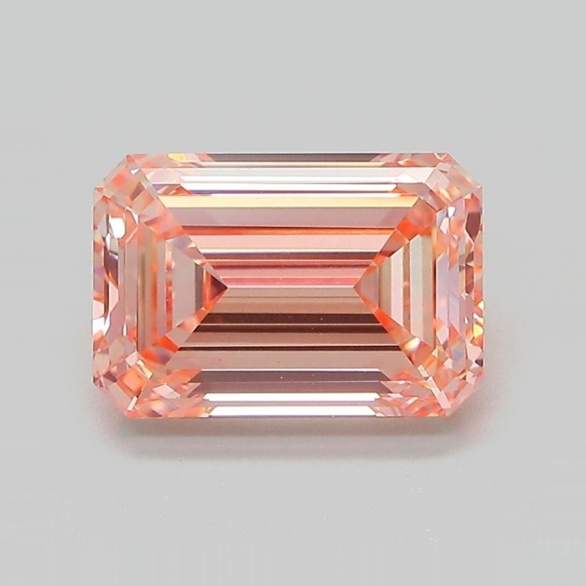 Emerald Fancy Vivid Pink Orange Lab-grown Diamond 2.61ct VVS2 loose diamond