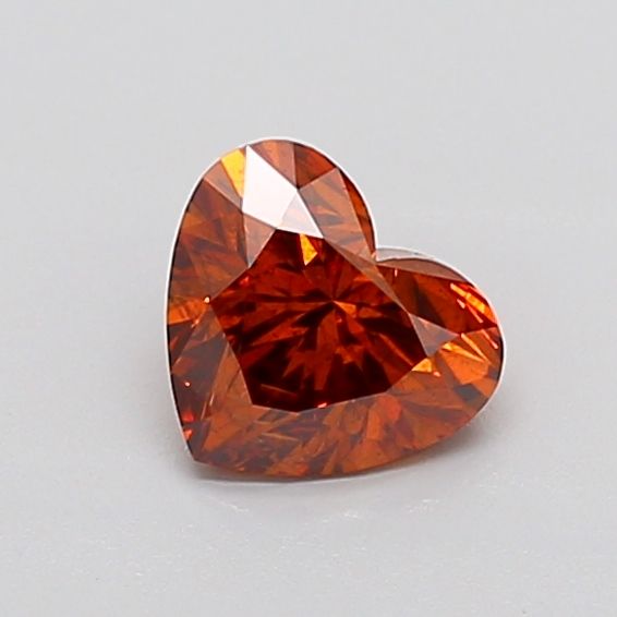 Heart Fancy Deep Orange Lab-grown Diamond 1ct I1 loose diamond