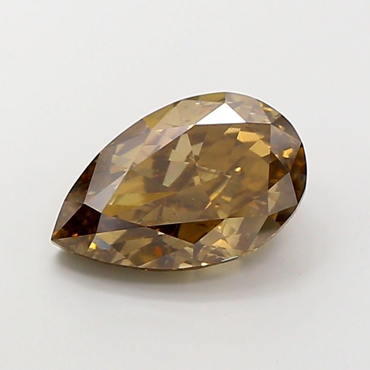 Pear Fancy Yellowish Brown Lab-grown Diamond 4.87ct VS1 loose diamond