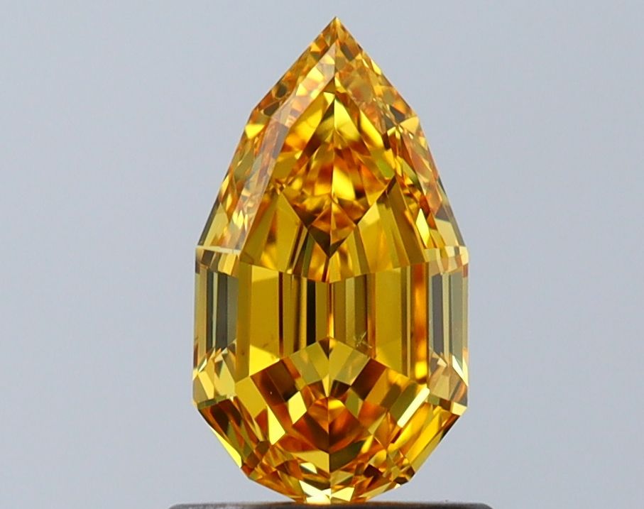 Pear Fancy Vivid Orange Yellow Natural Diamond 1.01ct SI1 loose diamond