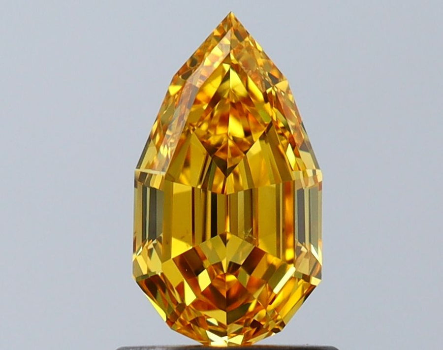 Pear Fancy Vivid Orange Yellow Natural Diamond 1.01ct SI1 loose diamond