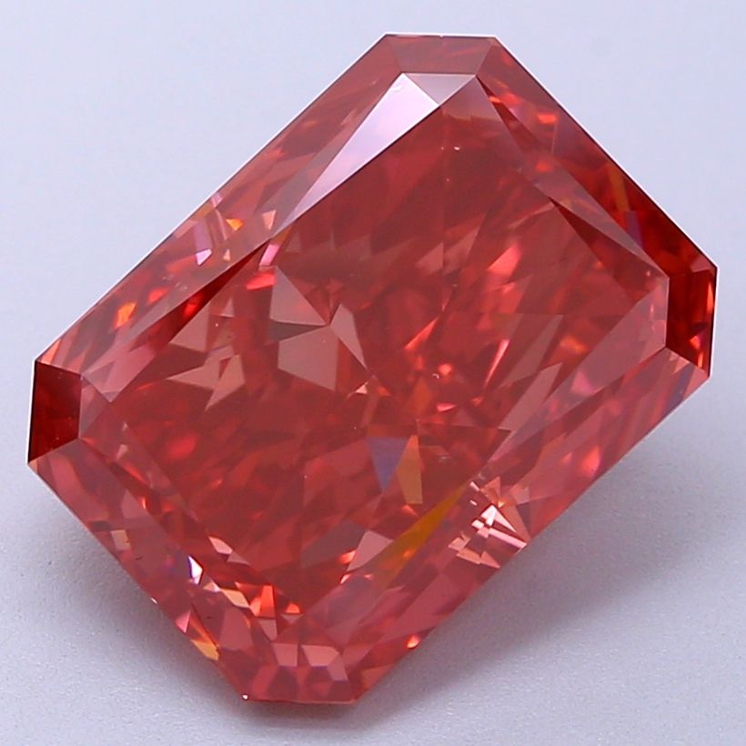 Radiant Fancy Vivid Red Lab-grown Diamond 5.71ct VS2 loose diamond