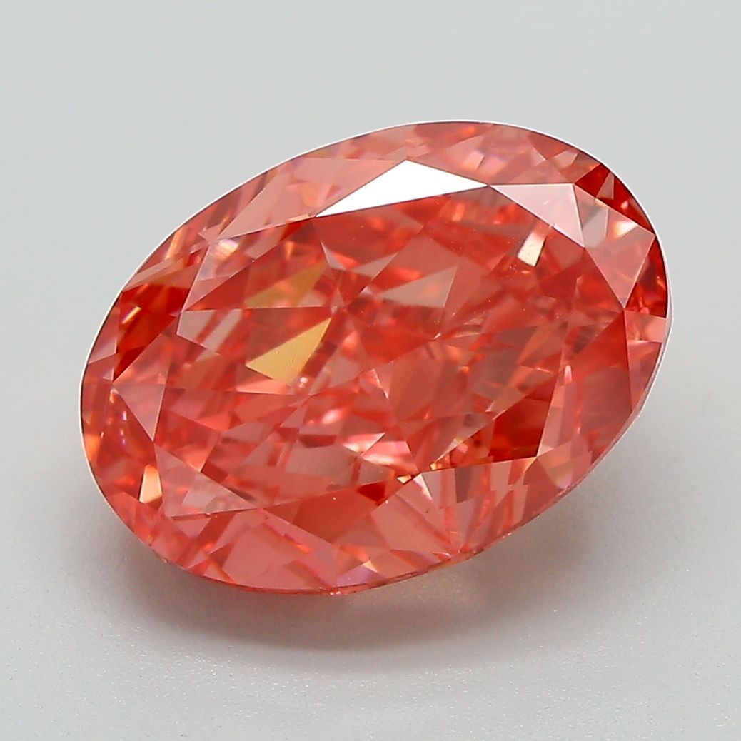 Oval Fancy Red Lab-grown Diamond 5.69ct VS1 loose diamond