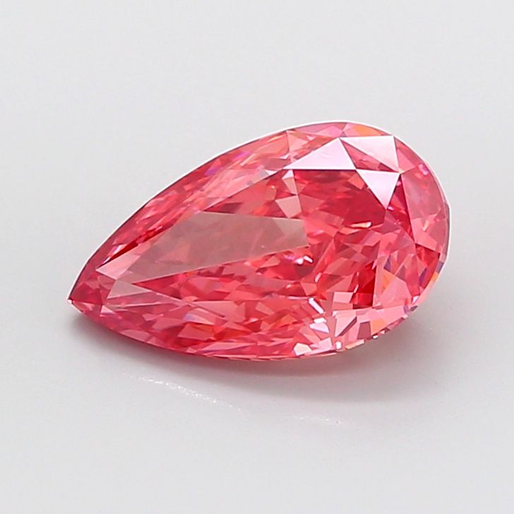 Pear Fancy Vivid Pink Lab-grown Diamond 4.08ct VS1 loose diamond