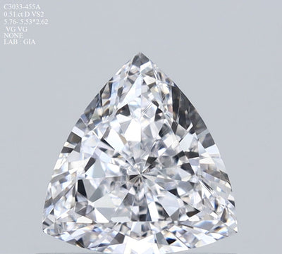 Triangular Natural Diamond 0.51ct D VS2