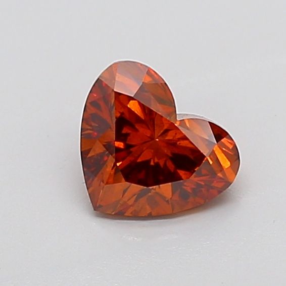 Heart Fancy Deep Orange Lab-grown Diamond 1.05ct SI1 loose diamond