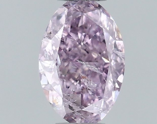 Oval Fancy Intense Pink Purple Natural Diamond 0.3ct I2 loose diamond