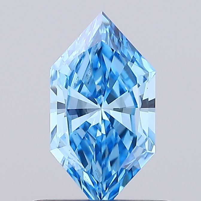 Hexagonal Fancy Vivid Blue Lab-grown Diamond 0.5ct VS1 loose diamond