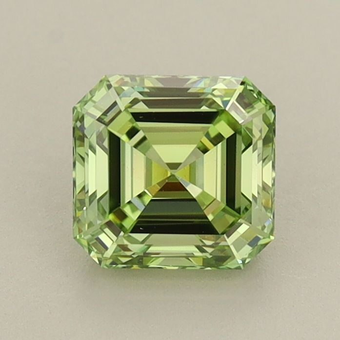 Asscher Fancy Intense Green Lab-grown Diamond 1.02ct VVS2 loose diamond