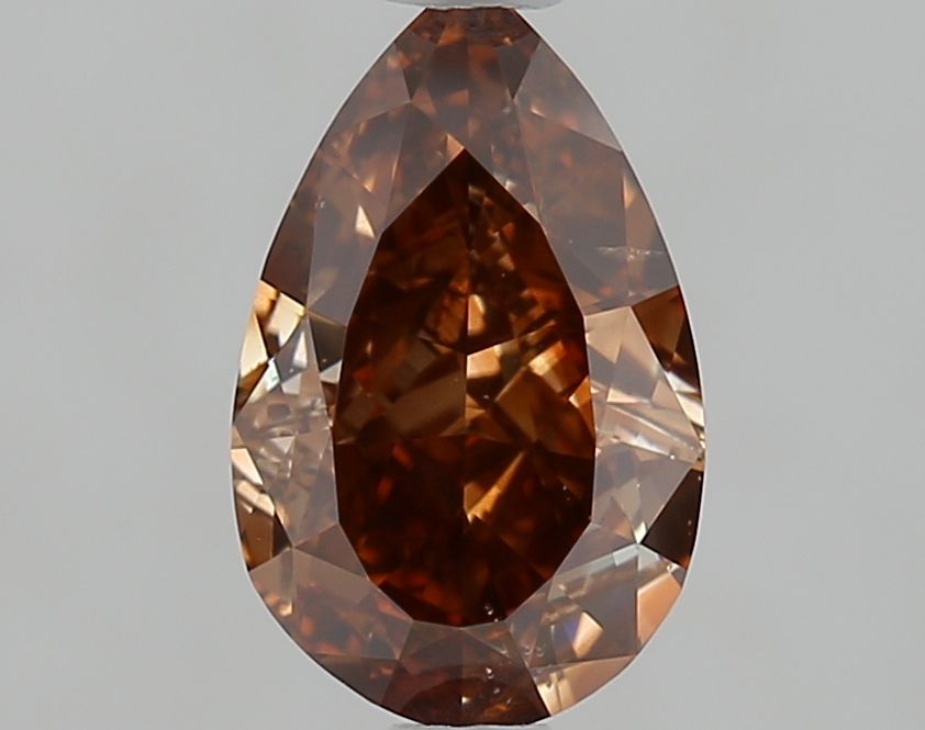 Pear Fancy Deep Brown Orange Natural Diamond 1.11ct SI2 loose diamond