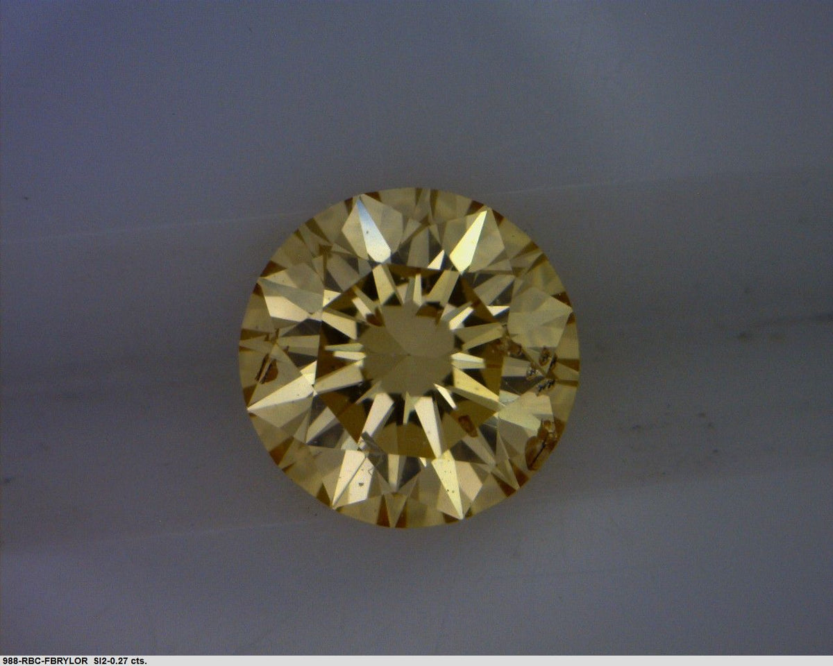 Round Fancy Brownish Yellowish Orange Natural Diamond 0.27ct loose diamond
