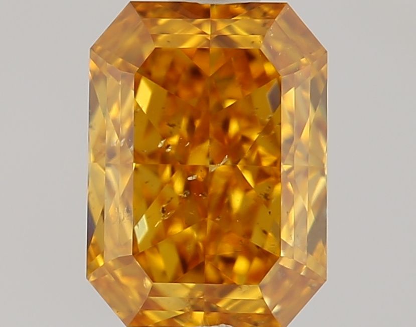 Radiant Fancy Deep Yellow Orange Natural Diamond 0.71ct SI2 loose diamond