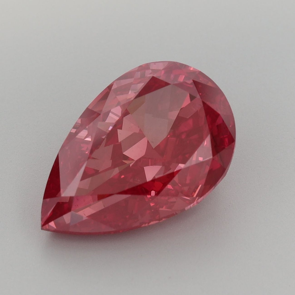 Pear Fancy Vivid Red Lab-grown Diamond 4.92ct VS1 loose diamond