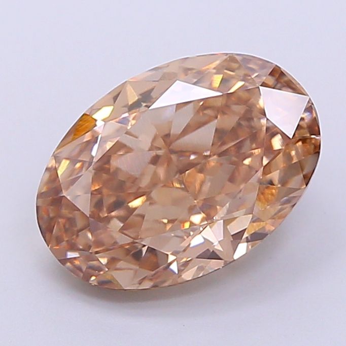 Oval Fancy Brown Lab-grown Diamond 2.68ct VVS2 loose diamond