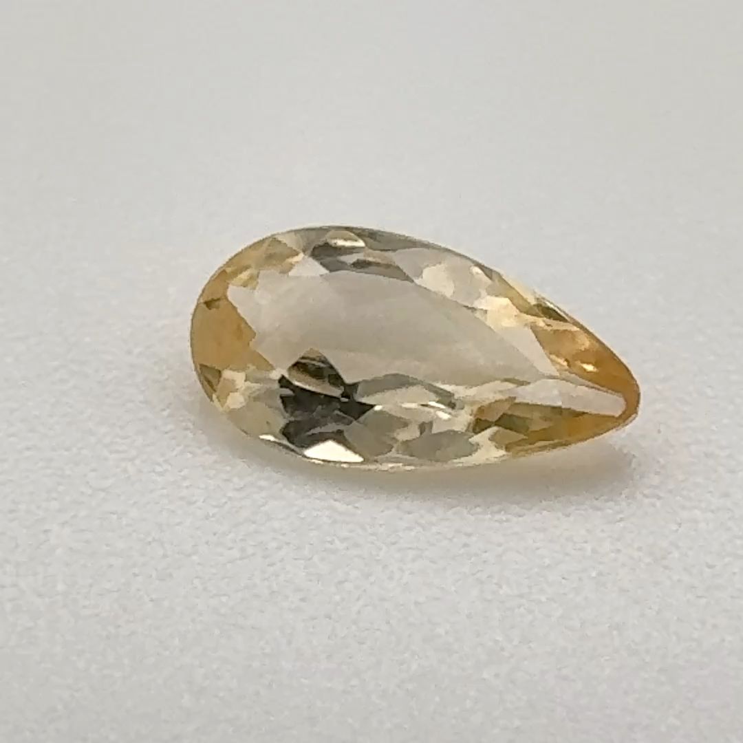 Pear Yellow Topaz 0.615ct loose gemstone