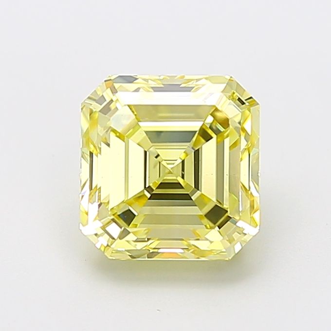 Asscher Fancy Yellow Lab-grown Diamond 3.05ct VS1 loose diamond